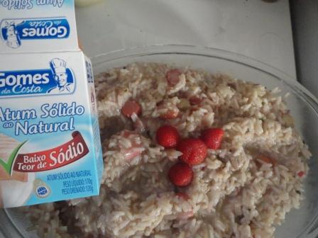 Risoto de morango receita com atum gomes da costa