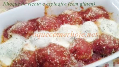 Receita de Nhoque de Ricota com Espinafre sem farinha (receita muito prática)