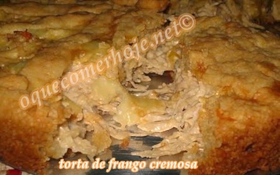 Torta de frango cremosa de liquidificador receita