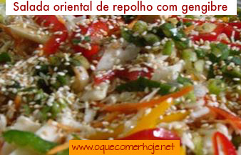 Salada oriental de repolho com gengibre