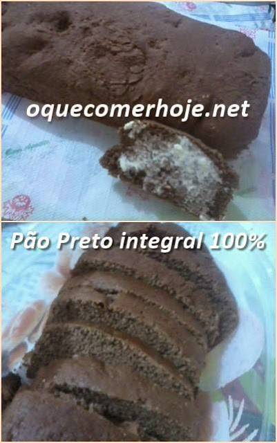 Pão Preto integral receita com ingredientes 100% saudáveis