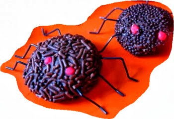 Brigadeiro de Aranha para festa de halloween