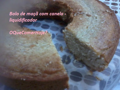 Bolo de maçã de liquidificador