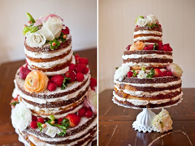 Naked Cake - Fotos de bolos sem cobertura