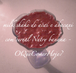 milk shake de açaí com sorvete de abacaxi