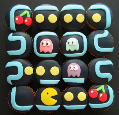 Cupcakes decorados Pac Man